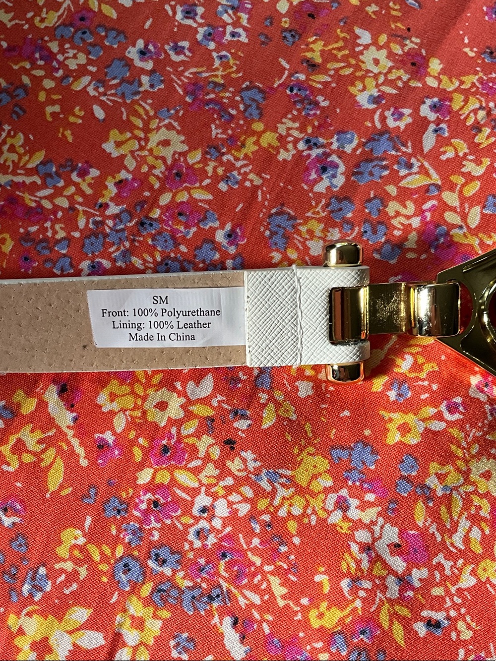 Via Spiga White Belt with Gold Hardware - S/M - Picture 2 of 2
